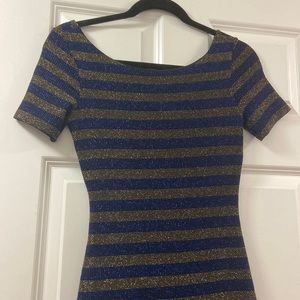 Soprano Dark Blue & Gold Dress